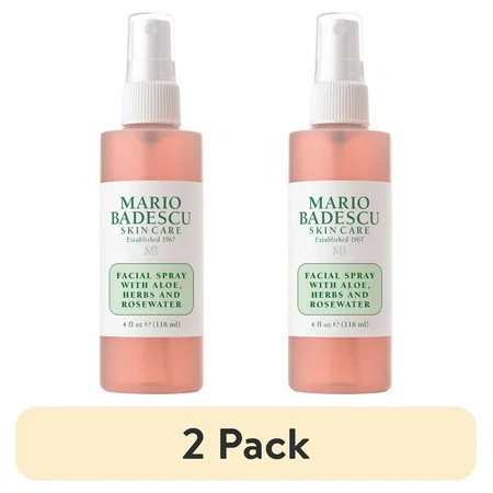 (2 pack) Mario Badescu Facial Spray Skin Care Toner with Aloe Herbs And Rosewater 4 oz | Walmart (US)