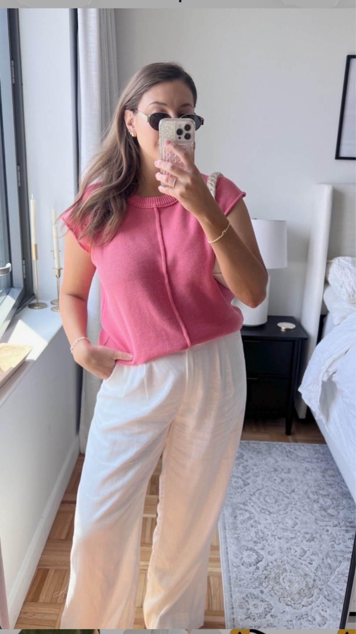 Pink knit top + white linen pants for summer 💗

pink sweater vest, pink knit top, white linen pants, summer outfit, casual chic style, vacation outfit, resort wear, coastal grandmother style, wide leg linen pants, effortless outfit, feminine fashion, capsule wardrobe, lightweight summer look, travel outfit, neutral style, everyday chic, comfy summer outfit, minimalist fashion, summer wardrobe staples, vacation style inspiration

#LTKMidsize #LTKTravel #LTKSaleAlert