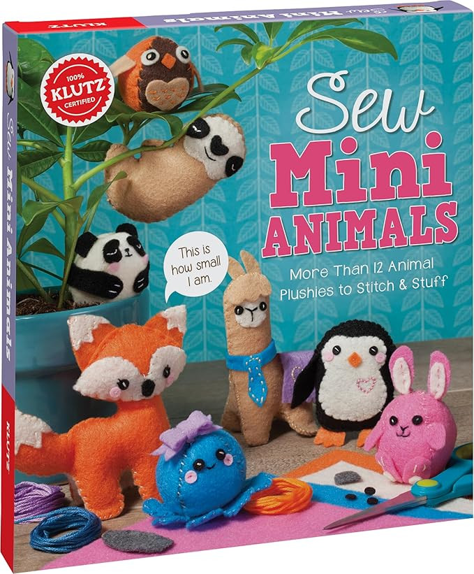 Sew Mini Animals (Klutz Craft Kit) 8" Length x 1.5" Width x 9" Height | Amazon (US)