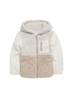 Hooded Color-Block Sherpa Zip Jacket for Toddler Boys | Old Navy (US)