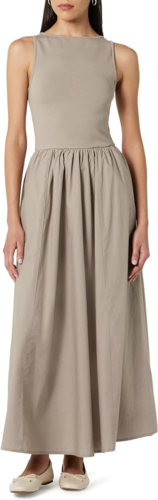 The Drop Women's Dia Mixed Fabric Midi Tank Dress | Amazon (US)