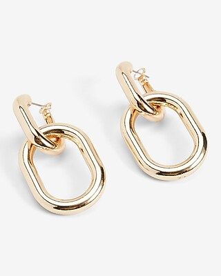 Linked Oval Drop Earrings | Express