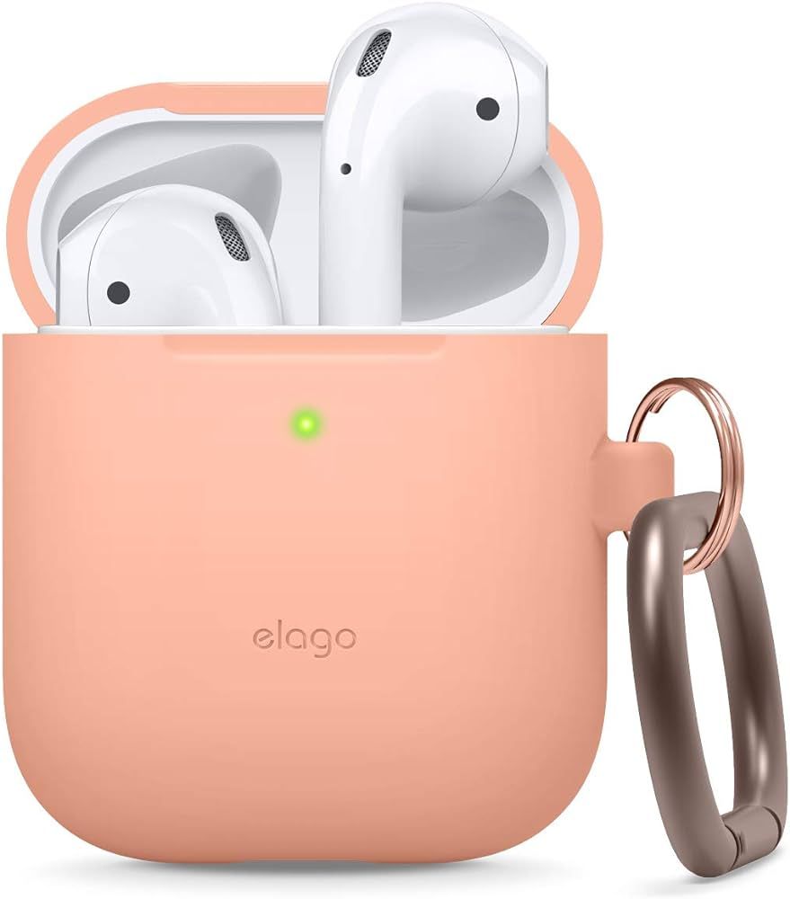 elago Silicone Case with Keychain Compatible with Apple AirPods Case 1 & 2, Front LED Visible, Su... | Amazon (US)