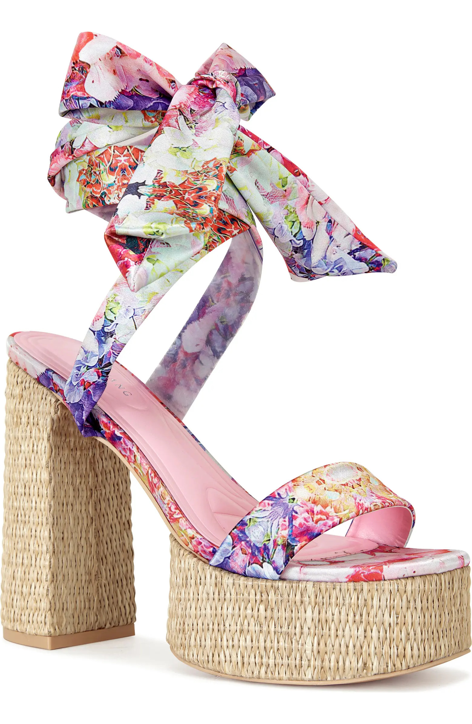AZALEA WANG Lazuli Ankle Wrap Platform Sandal (Women) | Nordstrom | Nordstrom