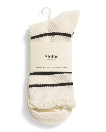 Ribbed Mix Striped Ankle Socks | TJ Maxx