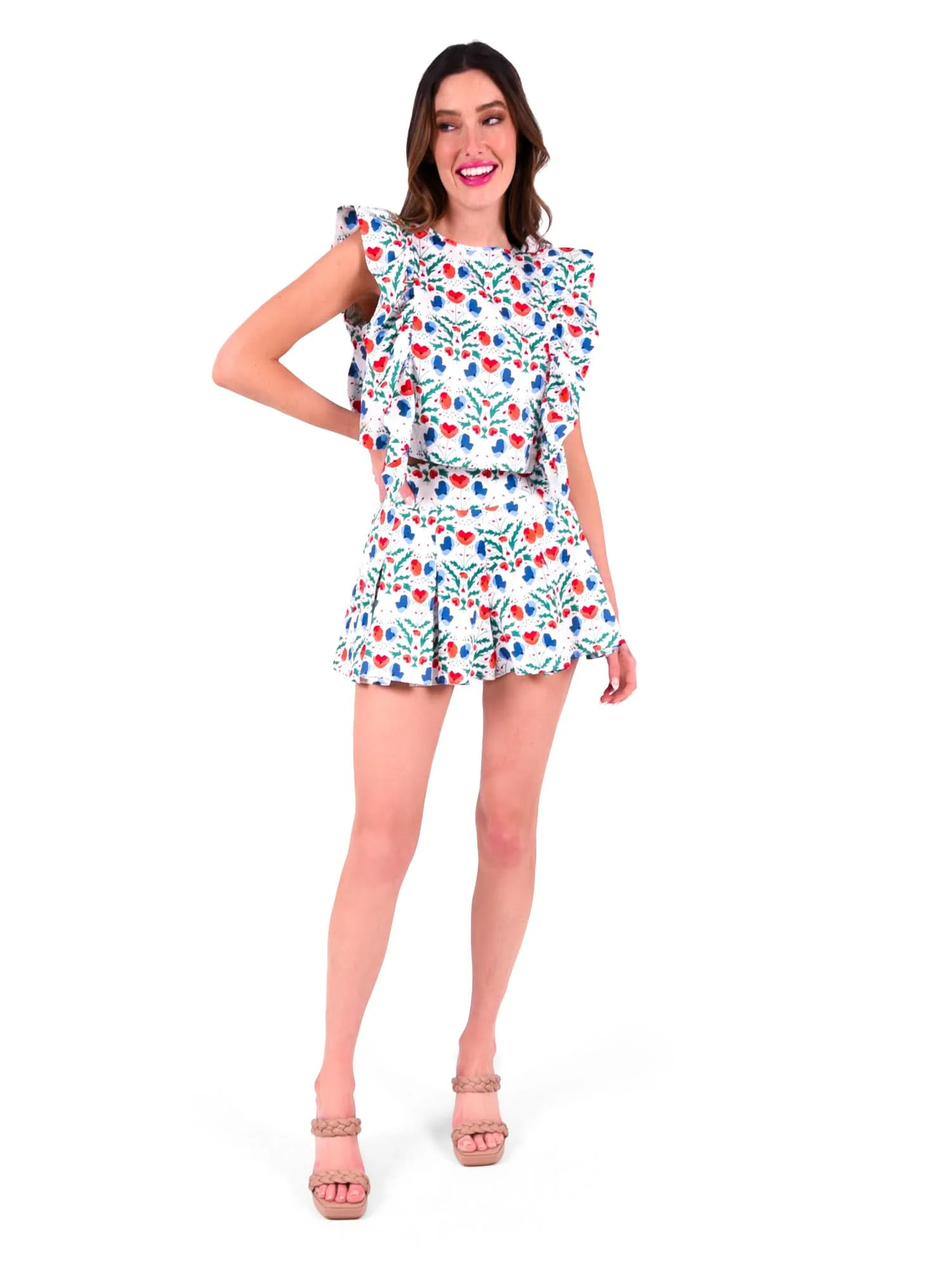 Ruby Ruffle Tank - Poppy Party | Emily McCarthy