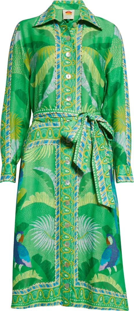 FARM Rio Macaw Scarf Print Shirtdress | Nordstrom | Nordstrom