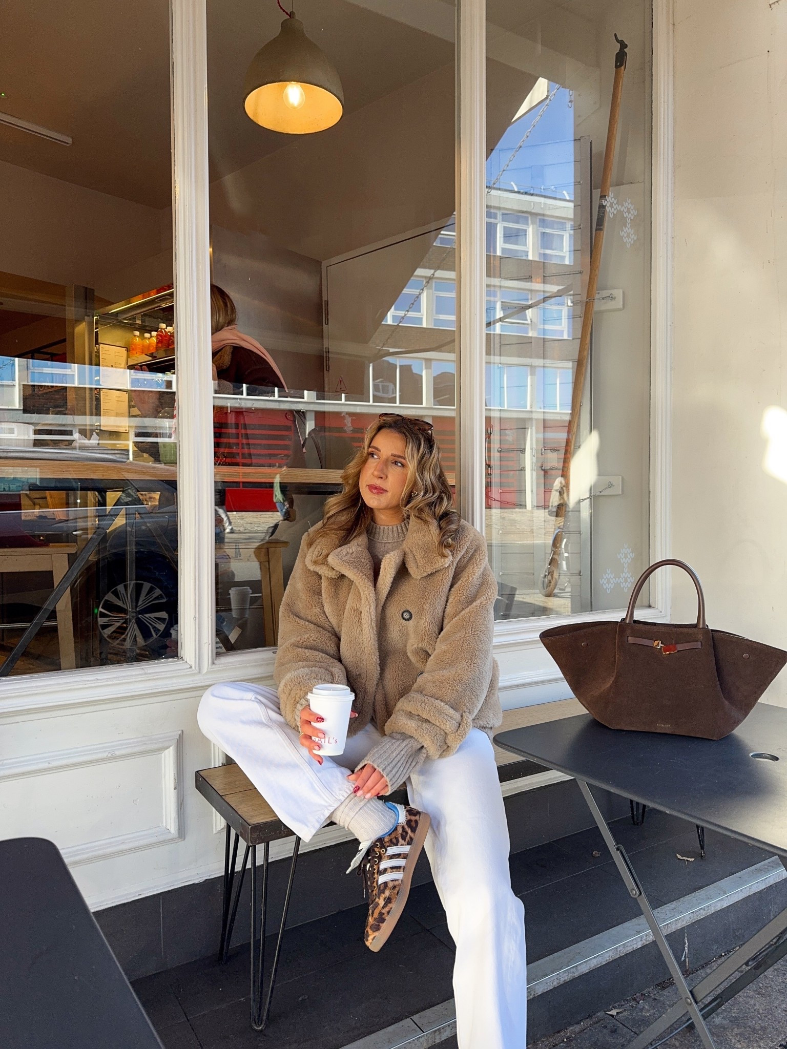 The only way I’m getting through this cold weather is with cosy knitted jumpers and teddy bear coats 🧸🤎🍂 I love pairing white jeans with neutrals in the autumn months and I just love the pop of leopard print with these adidas trainers. It’s giving ultimate cosy vibes for the coffee run ☕️

#LTKautumn #LTKwinter #LTKuk