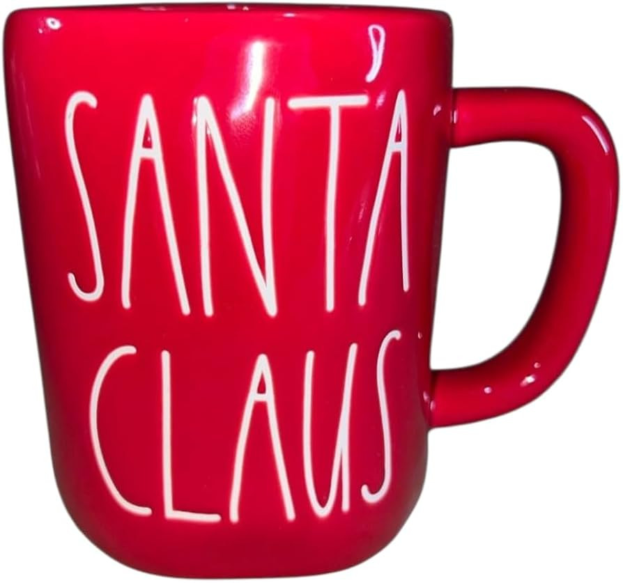 Rae dunn christmas Themed ceramic coffee Mugs. (Santa Claus) | Amazon (US)