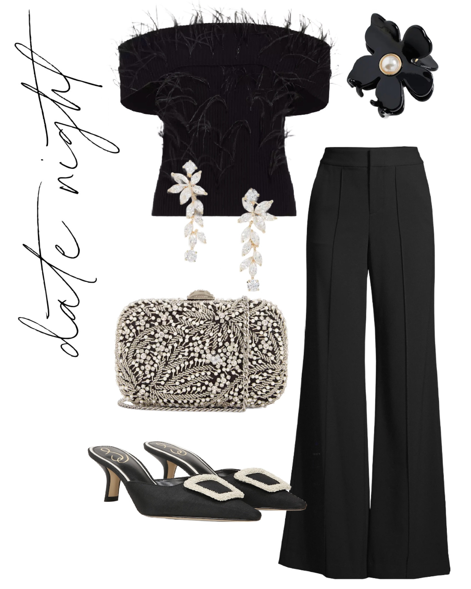 Midweek Style Mix | Date Night - I own both the top and the pants and they are to die for. The pants can be worn endless ways (worth the investment—note that you may need to hem them! I'm 5'9" and they're long). This would also work for a holiday party! 

#LTKSeasonal #LTKCyberWeek #LTKHoliday