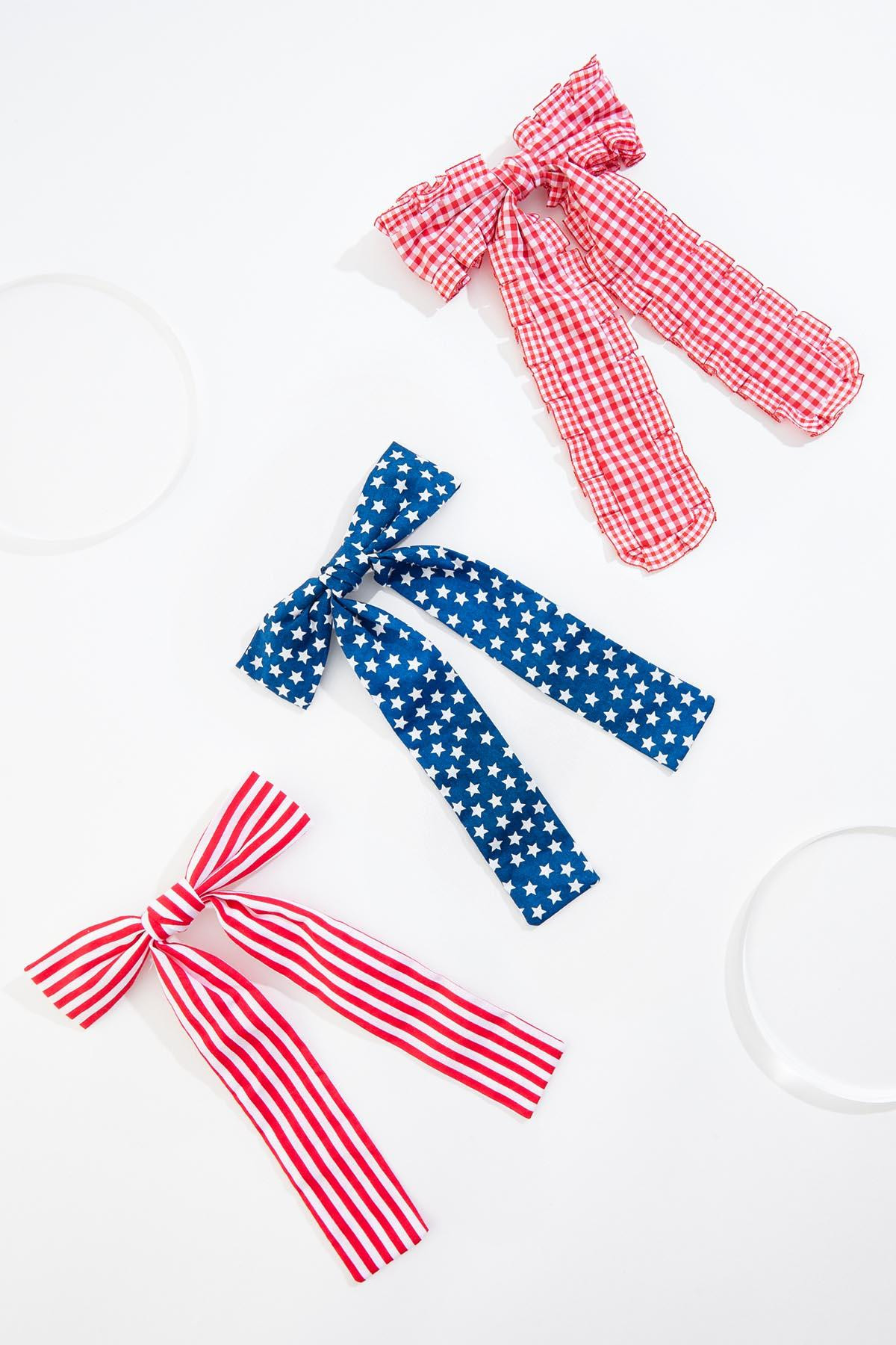 Americana Red Gingham Bow Set | Cato Fashions
