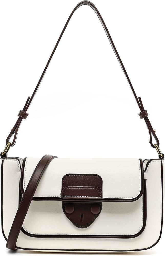 Scarleton White/Coffee Shoulder Bag | Amazon (US)