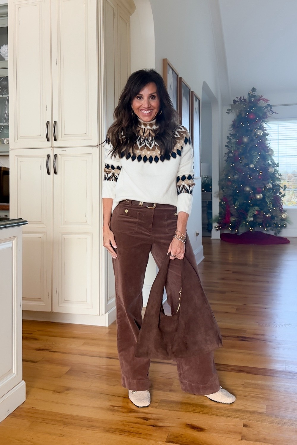 What I’m wearing 
Sweater- small
Brown corduroy pants - 27

#LTKOver40 #LTKootd #LTKSeasonal