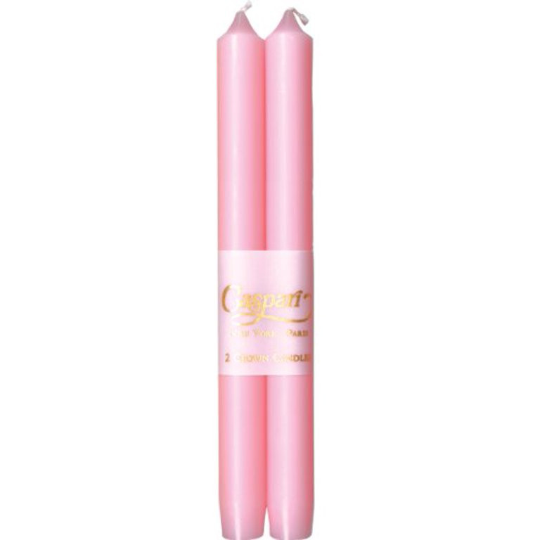 Caspari - Fancy 10-Inch Taper Dripless, Smokeless, Candlesticks, Petal Pink, Set of 2 | Walmart (US)