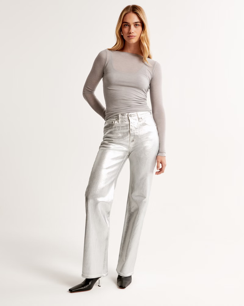 Women's High Rise 90s Relaxed Jean | Women's Bottoms | Abercrombie.com | Abercrombie & Fitch (US)