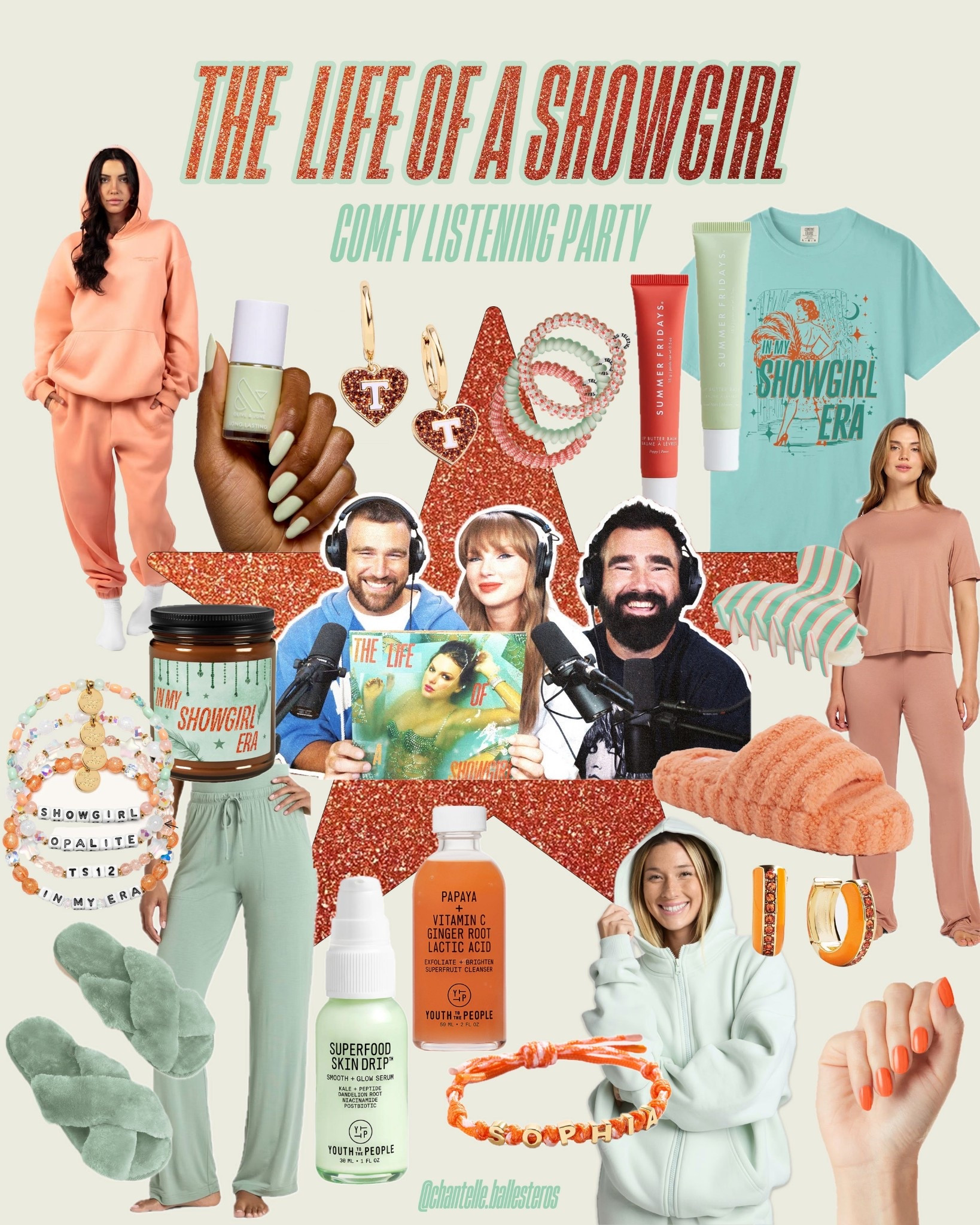 Planning a cozy at home listening party for The Life of a Showgirl?! Here are some comfy outfit ideas including candles, lip balm and skincare to complete the occasion! 🧡💚💿🎧

#LTKFindsUnder100 #LTKParties #LTKFindsUnder50