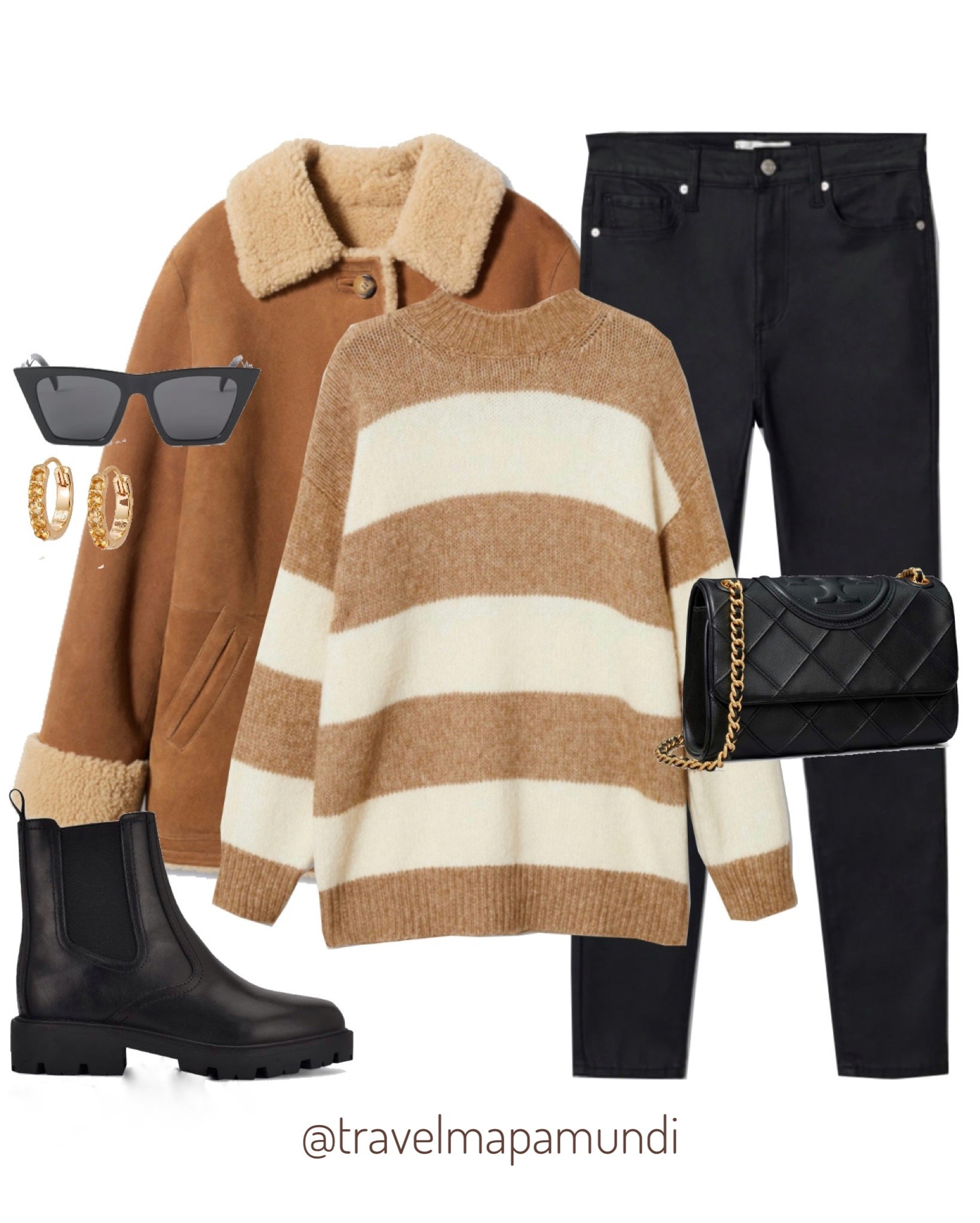 Fall / Winter Outfit with black boots, Sherpa jacket, striped sweater, black jeans and Chanel bag 🤎 // ⚡️30% off at Mango with code EXTRA30⚡️
// mango, zara, arket, cos, Toteme, laguna boots, Sam Edelman, Chanel, and other stories, free people, Abercrombie, gap, ugg, dr martens

#LTKshoecrush #LTKstyletip #LTKsalealert