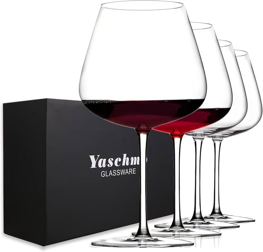 Super Large 30OZ Wine Glasses-Hand Blown Crystal Giant Wine Glasses, Big Burgundy Glasses Oversiz... | Amazon (US)