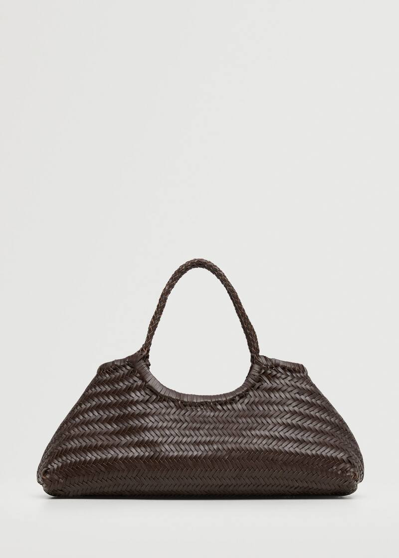 Braided leather bag | MANGO (US)
