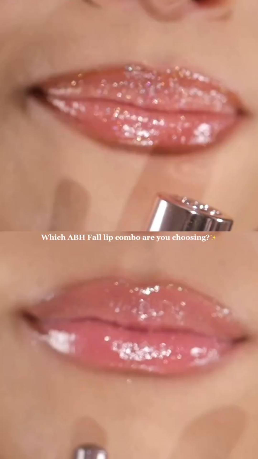 Which ABH fall lip combo are you choosing? ✨
The warm glow of Midnight Rouge + Amber Sparkle or the soft, sparkly magic of Stormy + Honey Diamond? Both are cozy, sparkly, and perfect for the holiday season🤎Shop now at anastasiabeverlyhills.com @anastasiabeverlyhills #ABHPartner #ad #anastasiabeverlyhills #sparklylipcombos #glitterlipgloss