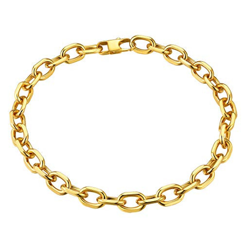 GOLDCHIC JEWELRY Gold Chain link Choker Necklace for Women, Cable Link Chain Choker Necklaces 11mm Hip Hop Turnover Chain Necklace, 90s Punk Style Choker Necklace, Thick Chain 16 inches | Amazon (US)
