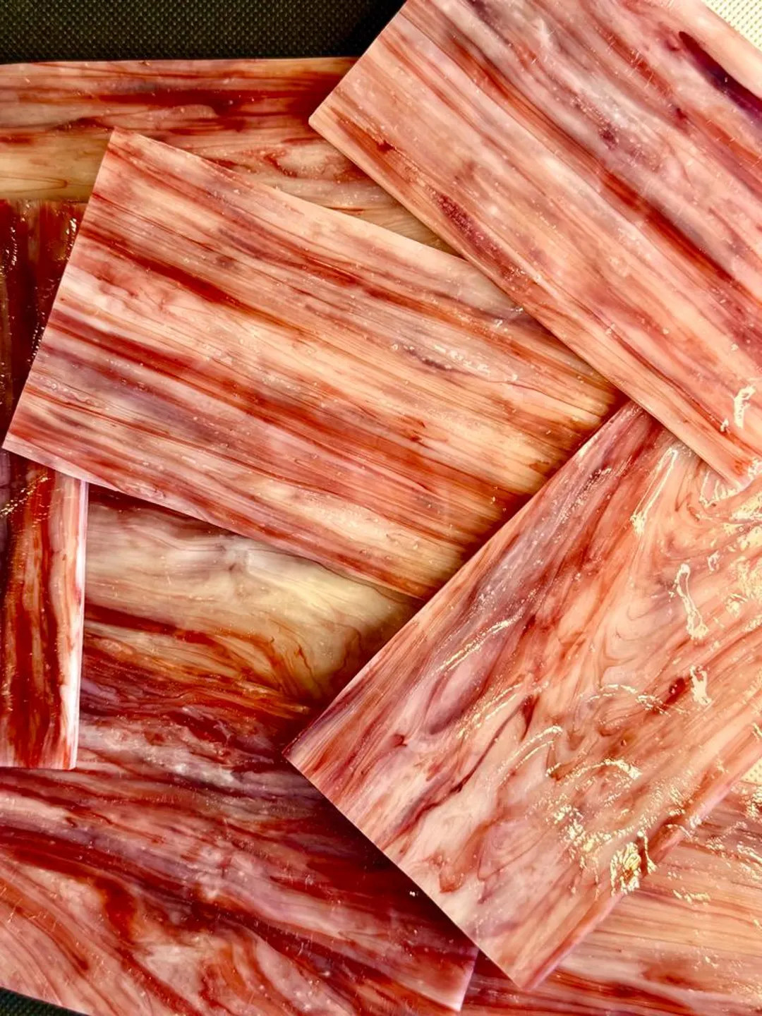 Red and White Textured Sheet Glass: Mosaic Stained Glass Art - Etsy | Etsy (Global)