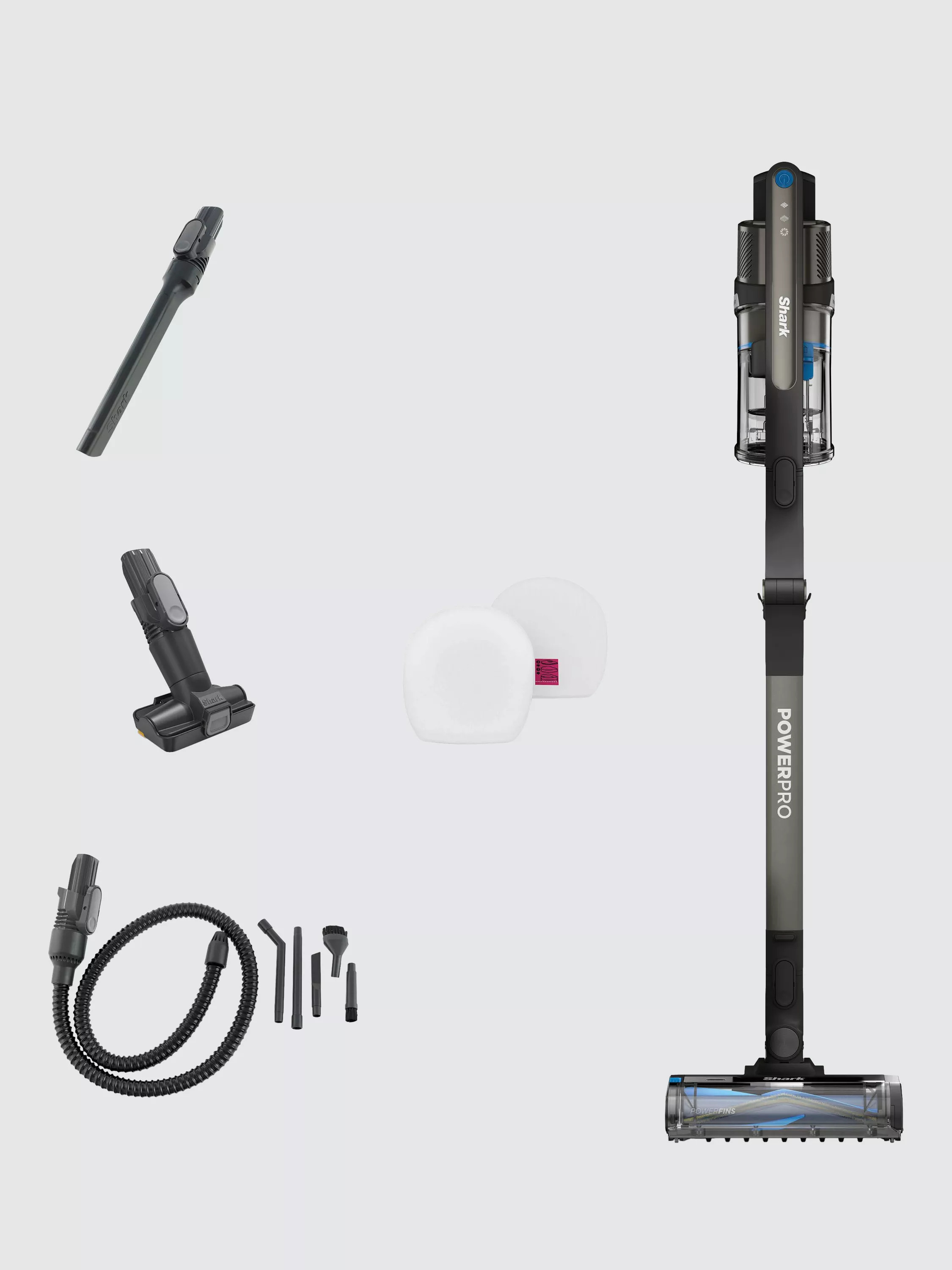 Shark PowerPro Pet IZ380UKFDB Stick Cordless Vacuum Cleaner, Charcoal Black | John Lewis (UK)