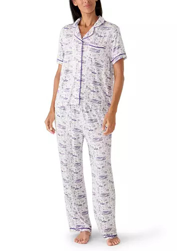 Chalotte Short Sleeve Shirt and Pants Pajama Set | Belk