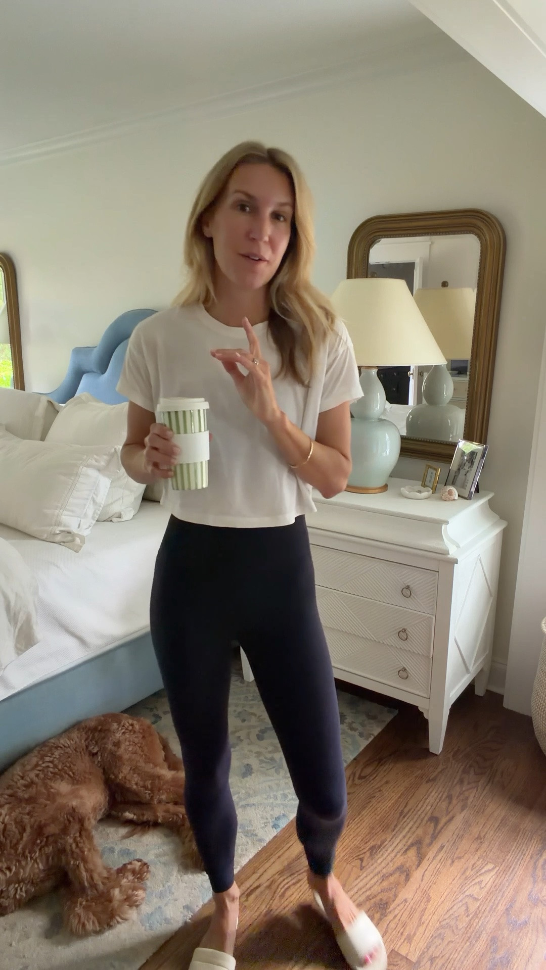 Morning Pilates class! I love this Amazon cropped tshirt to throw over any tanks for an added layer