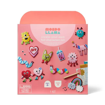 11ct Valentine's Craft Foil Art Characters Activity Kit - Mondo Llama™ | Target