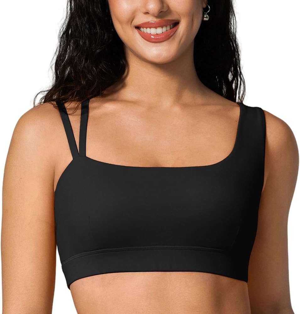 BRXL Sports Bra for Women Adjustable Spaghetti Strap Removable Pads Low Impact Light Support Yoga... | Amazon (US)