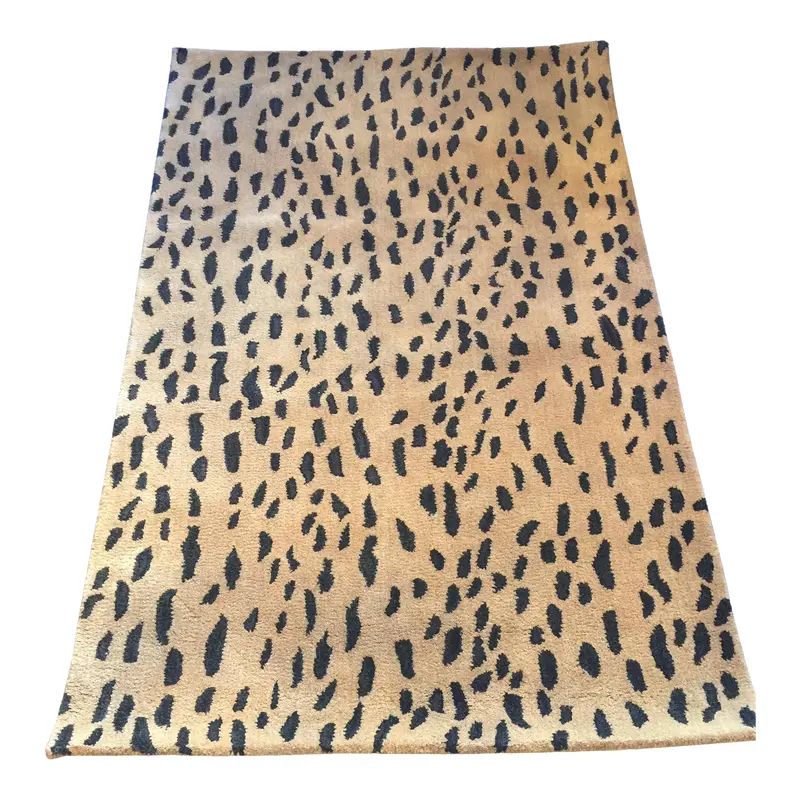 Cheetah Wool Rug - 3'6" X 5'5" | Chairish