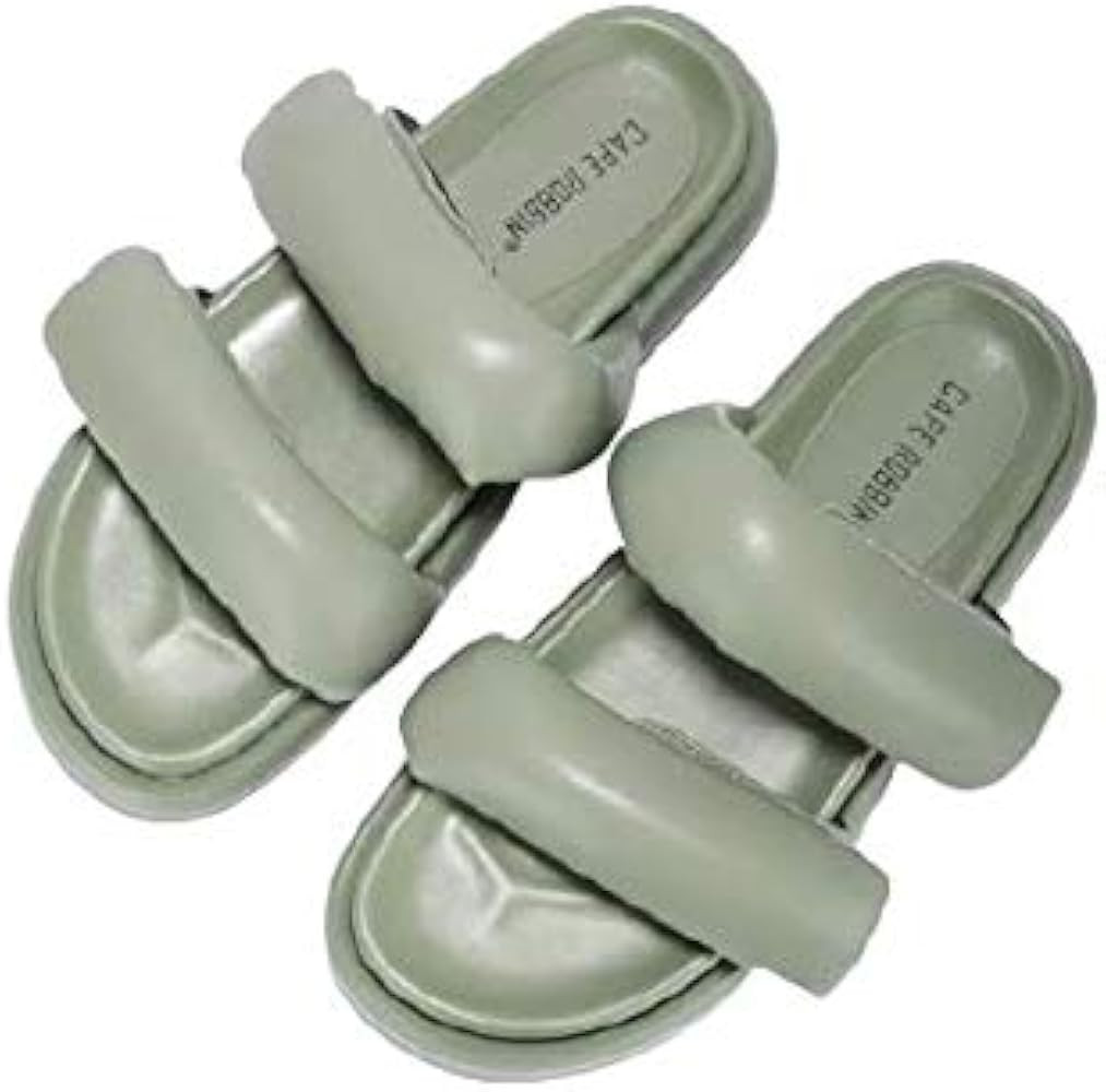 Women's Puffy Comfort Flat Sandals | Amazon (US)