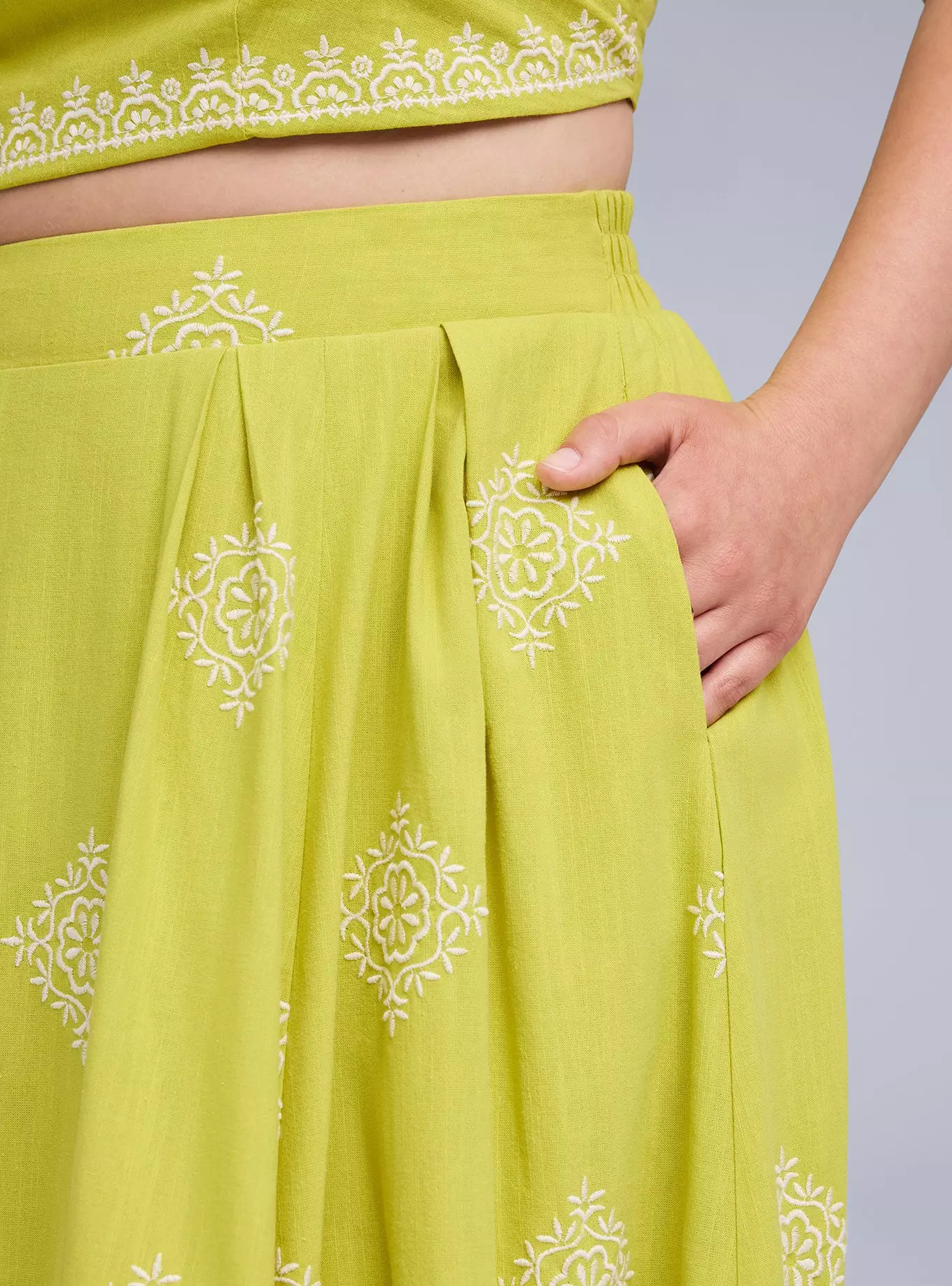 Belle Isle Embroidered Midi Skirt | Torrid (US & Canada)
