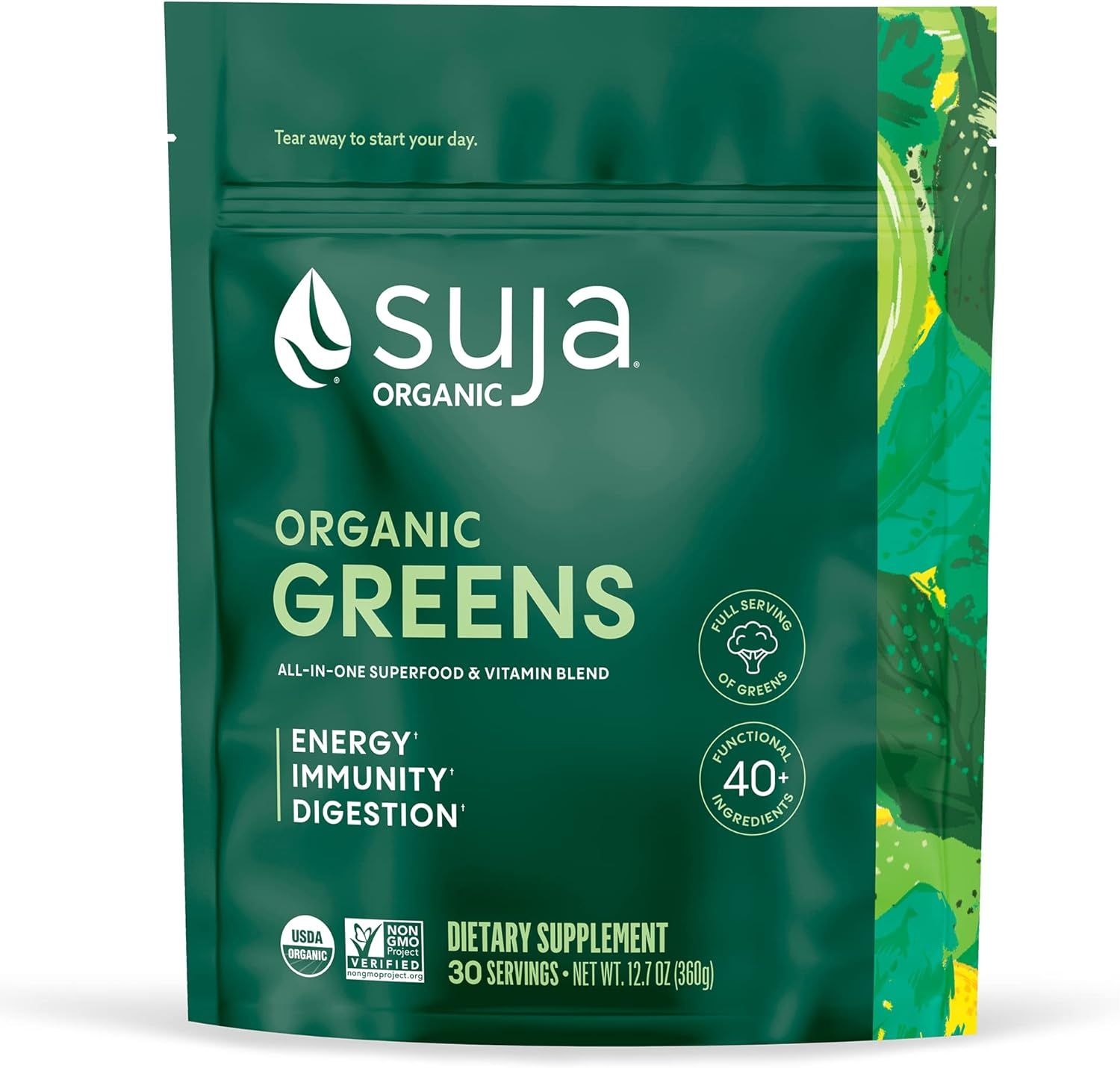 Suja Organic Greens Powder Probiotic Blend, Spirulina, Daily Superfood Drink or Smoothie Mix for ... | Amazon (US)