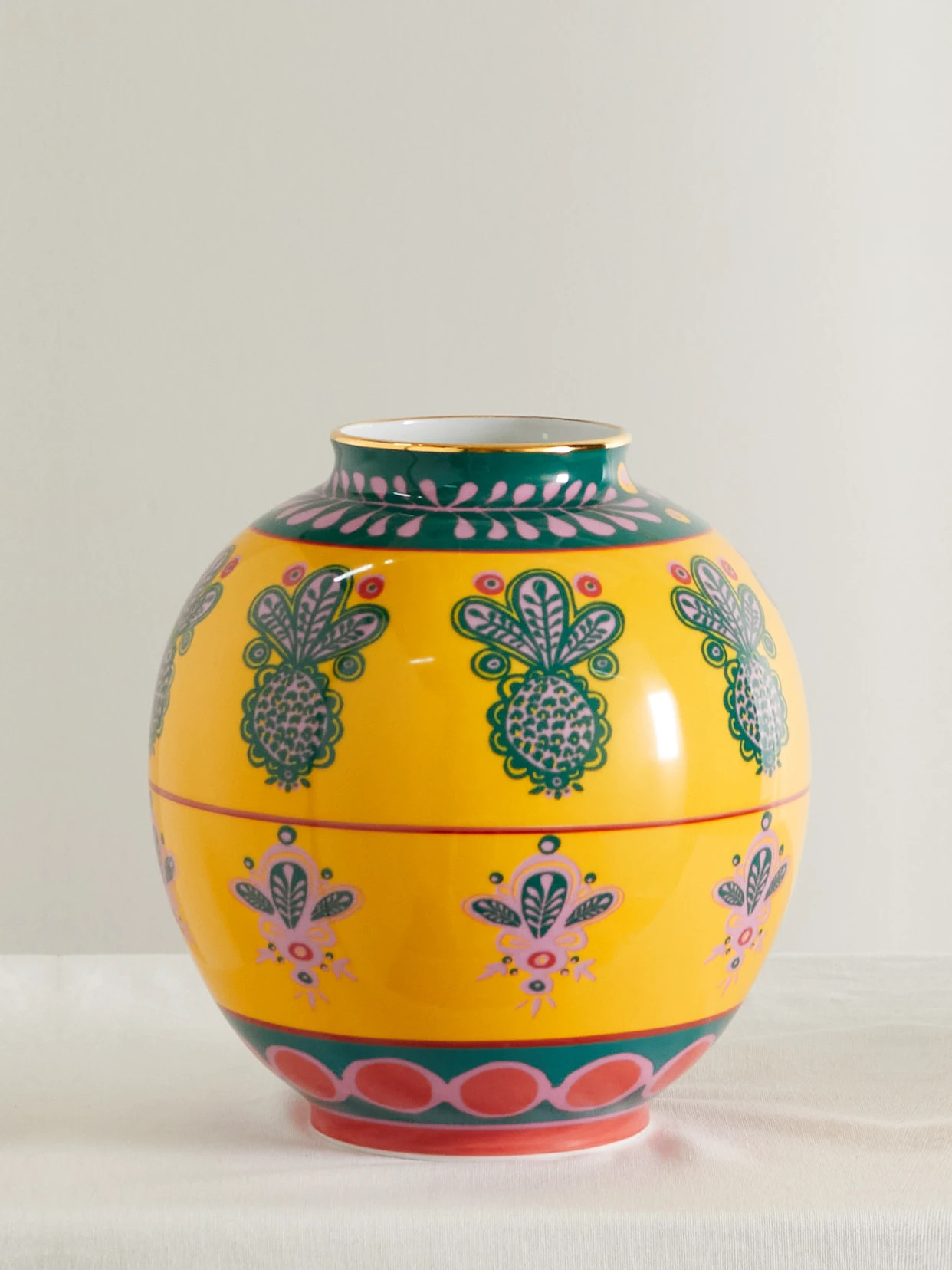 La DoubleJ - Bubble Gold-plated Porcelain Vase - Yellow | NET-A-PORTER (US)