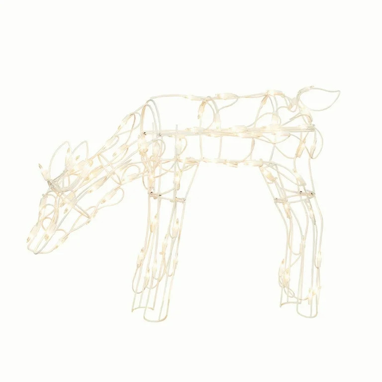 Light-Up Feeding Doe with 70 Clear Incandescent Lights, 28 in, by Holiday Time | Walmart (US)