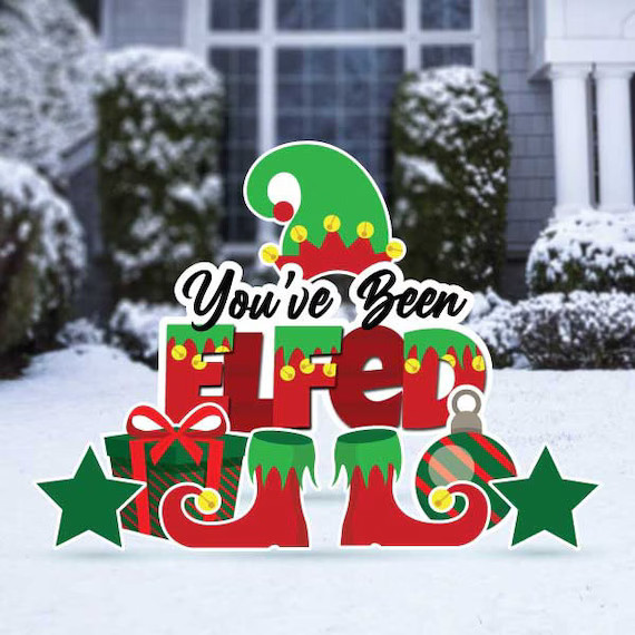 Youve Been Elfed  Half Sheet Bundle  8 Piece Yard Sign Set - Etsy | Etsy (US)