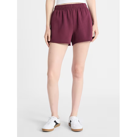 No Boundaries Fleece Shorts, 3'' Inseam, Women’s | Walmart (US)