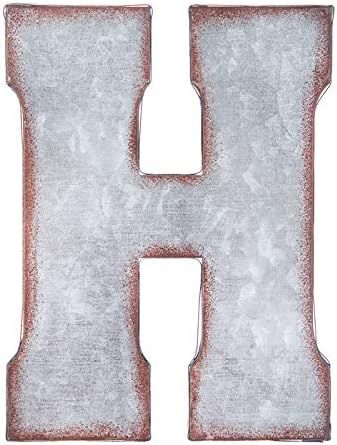 Hobby Lobby Galvanized Metal Letter Symbol Wall Decor - H | Amazon (US)