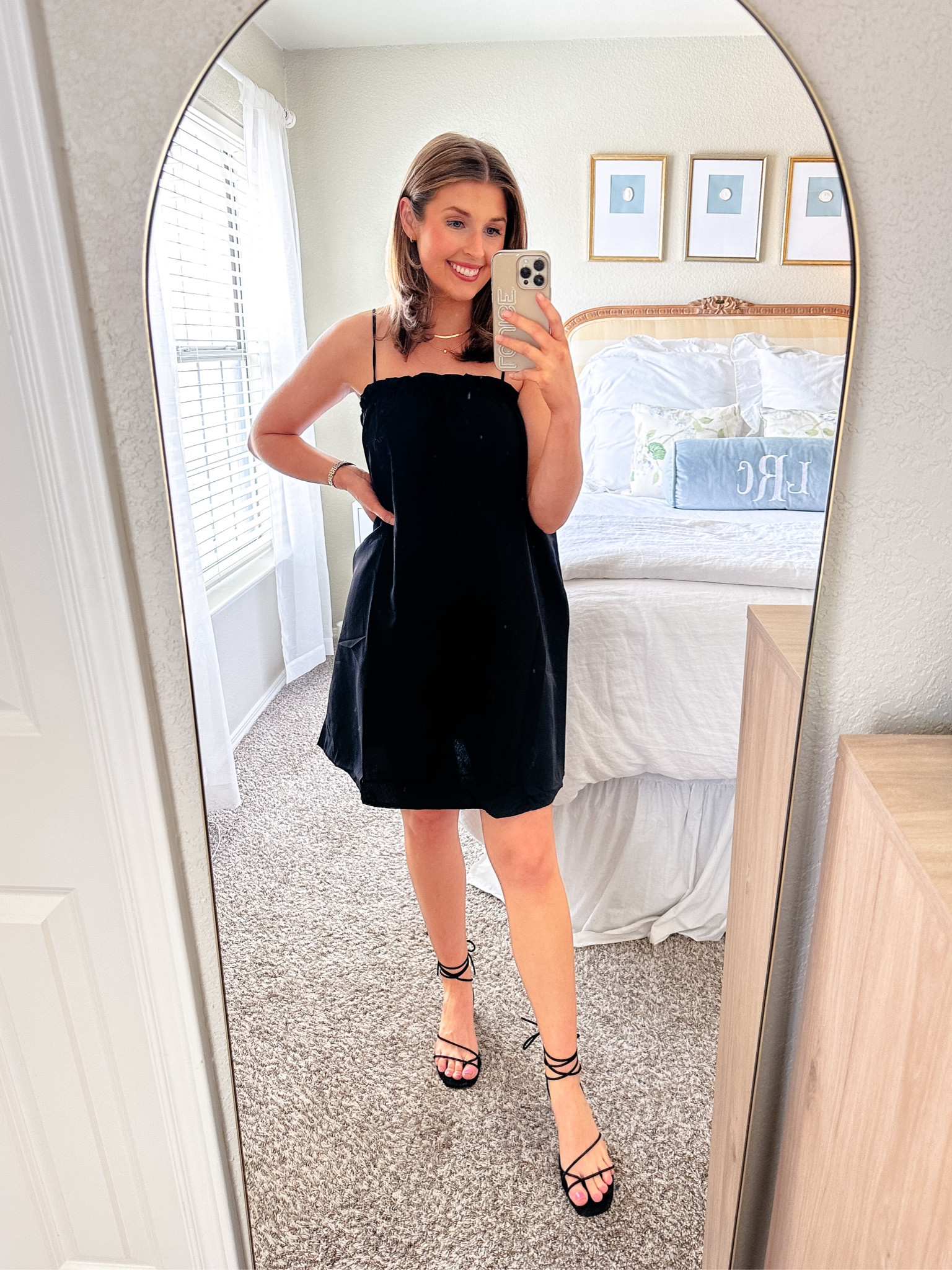 little black dress qc Boldly Sweet Lace Ruffle Mini Dress main image 0