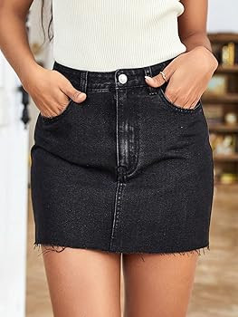 WDIRARA Women's Camo Print High Waist Button Bodycon Mini Denim Skirt with Pockets | Amazon (US)