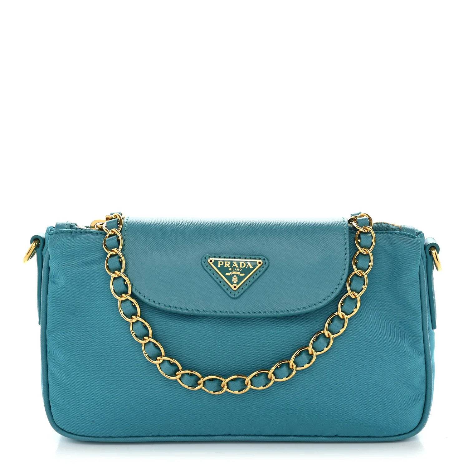 Prada Tessuto Nylon Saffiano Crossbody Bag Turchese 1969988 | FASHIONPHILE (US)