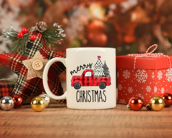 Personalized Christmas Mug Gift for Her Coffee Cup Buffalo | Etsy | Etsy (US)