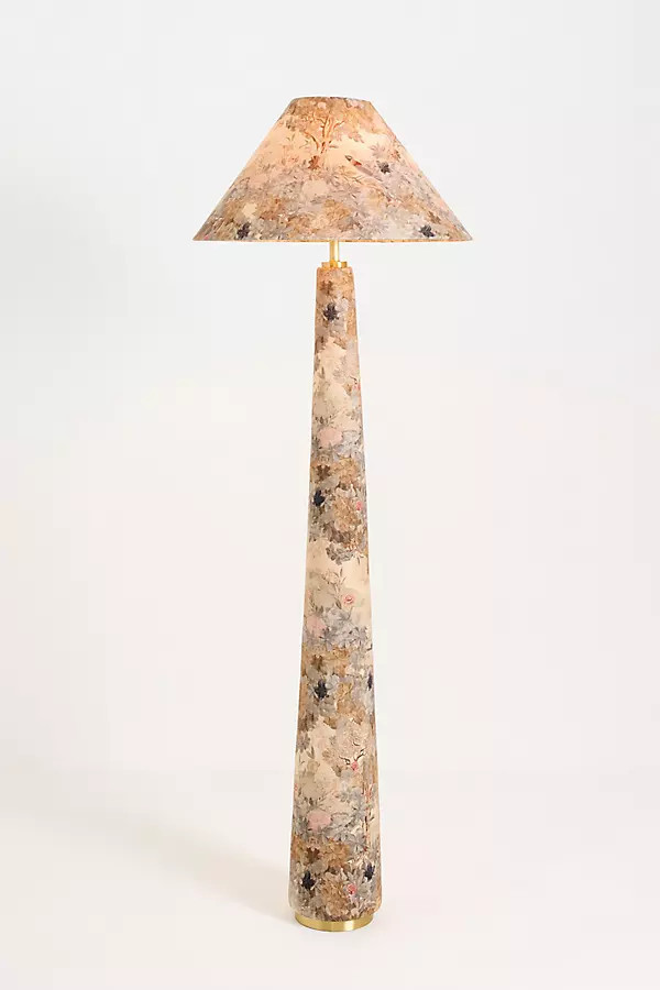 Lulu Printed Fabric Upholstered Empire Floor Lamp | Anthropologie (US)