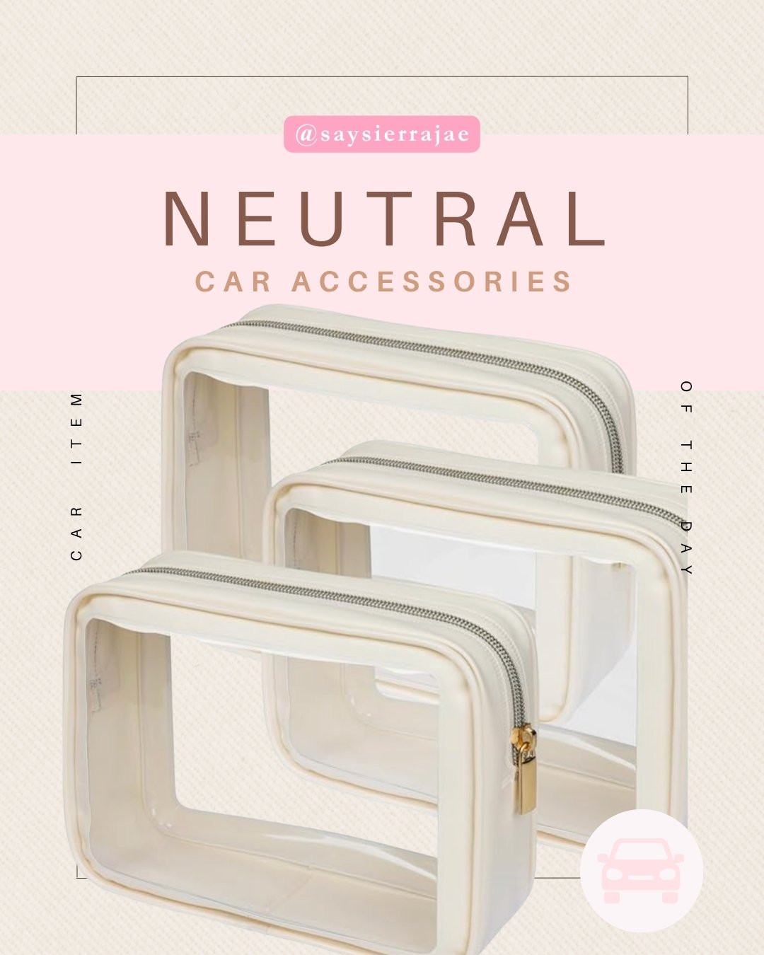 Staying organized in the car has never been easier with this clear makeup bag. Perfect for keeping all your essentials in one place.  

 #LTKdayinmylife #LTKvlog #LTKTravel