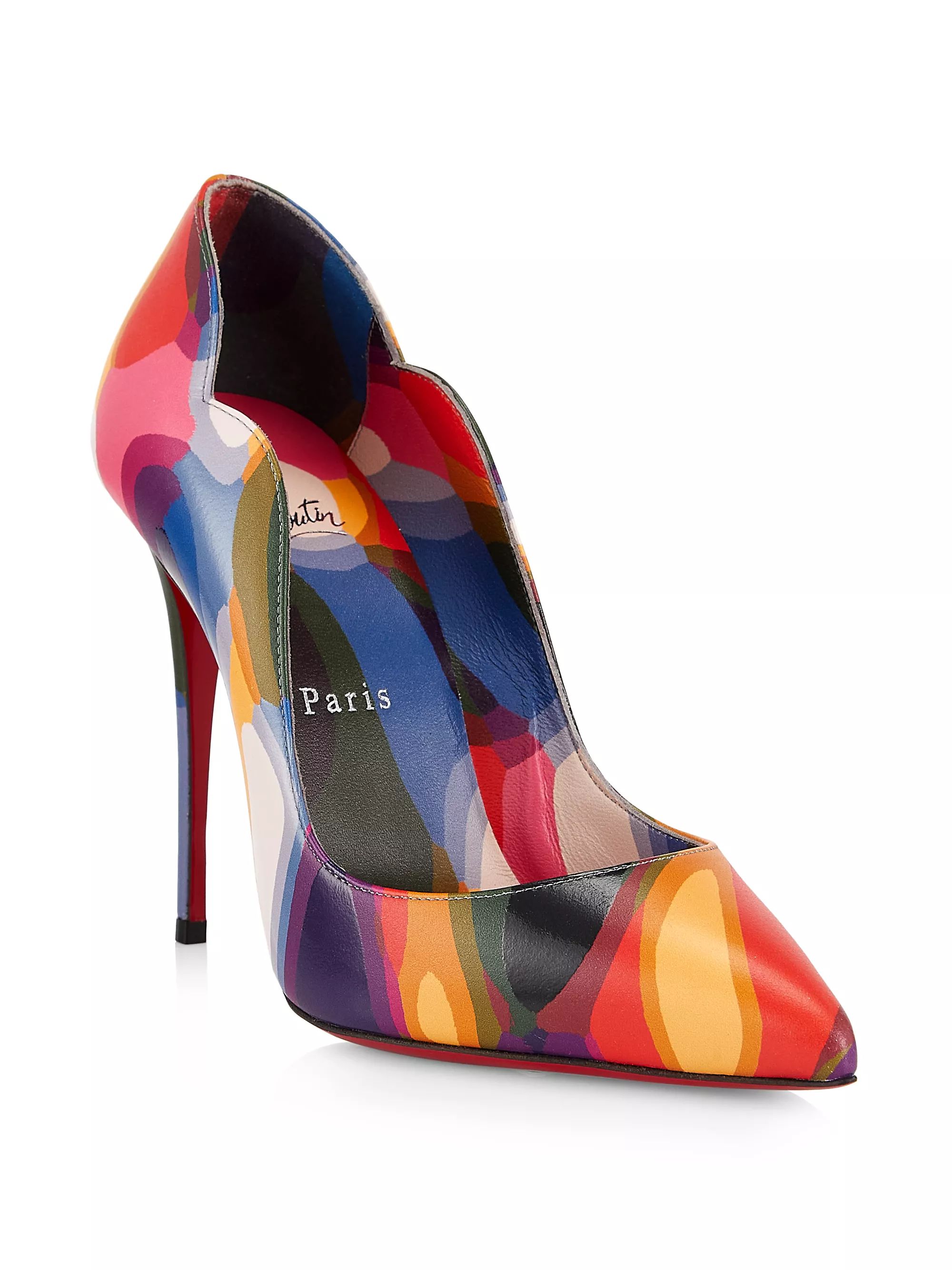 Shop Christian Louboutin Hot Chick 100MM Leather Pumps | Saks Fifth Avenue | Saks Fifth Avenue
