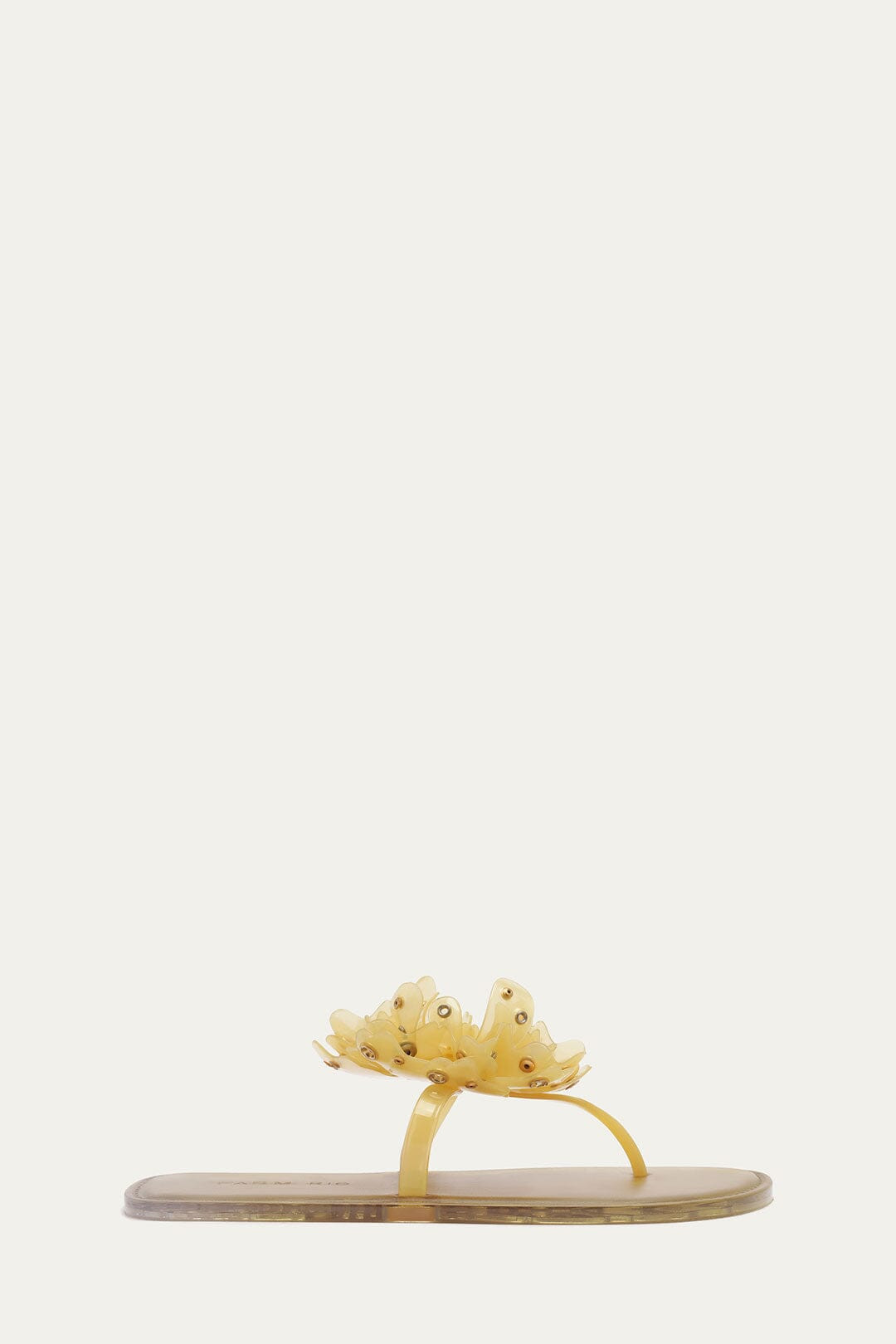 Yellow Studded Flower Jelly Flat Sandal | FARM Rio | FarmRio (US)