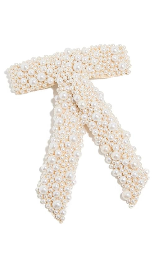 Jennifer Behr Women's Donna Bow Barrette, Pearl, Off White, One Size | Amazon (US)