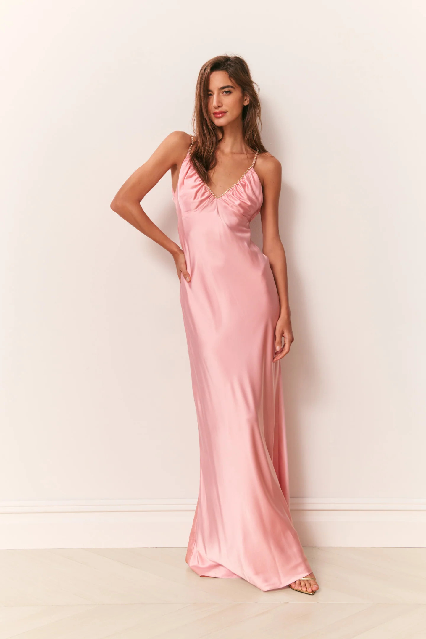 Mystara Satin Maxi Dress | LoveShackFancy